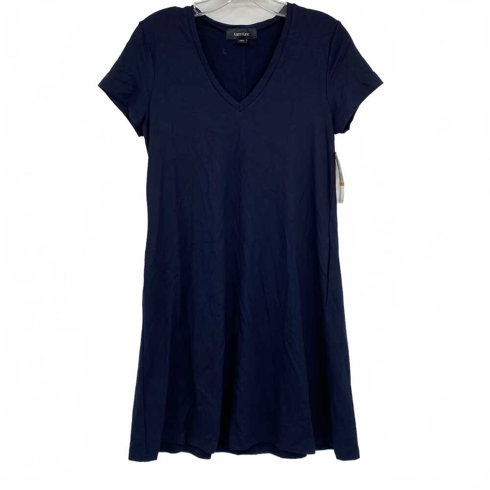Karen Kane Navy Blue V-Neck T-Shirt Mini Dress | Women’s Size S